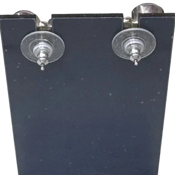 Amy Kahn Sterling Silver Earrings Cluster Labradorite Purple Pearls Drop Dangle - Picture 2 of 7